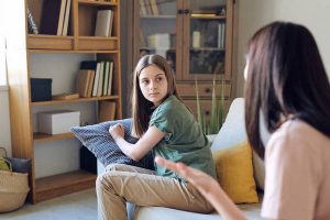 Misunderstanding between mother and teenage daughter