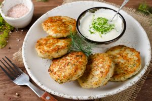 Chicken cutlets with dill and Tartar sauce