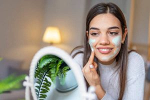 Natural homemade facial masks at home.