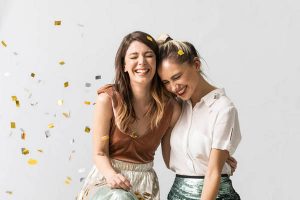 Portrait of Girlfriends at the Party