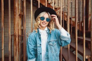 Stylish woman portrait representing urban youth lifestyle