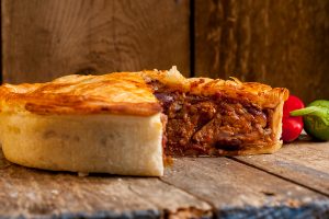 Sliced Meat Pie with Peppers