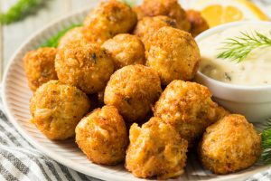 Homemade Seafood Mini Crab Cake Balls