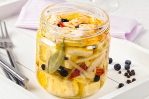 Marinated cheese