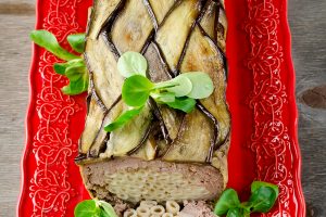 Terrine - casserole of meat, vegetables and pasta.