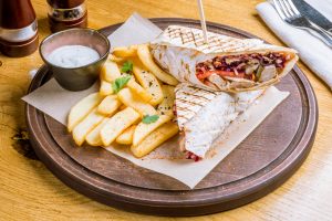 Doner with chicken and fries