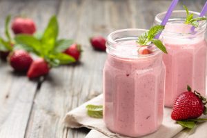 Strawberry milkshake.