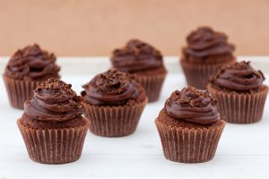 Mini chocolate cupcakes