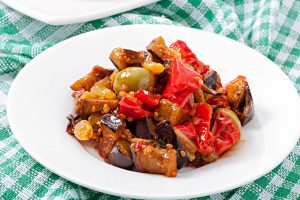 caponata with raisins and pine nuts