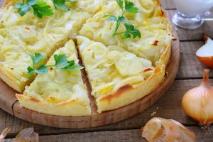 French tart with onions and cheese
