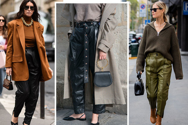Как носить кожаные брюки: самые стильные и простые сочетания
