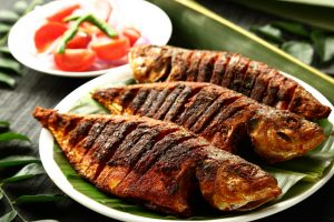 Tasty grilled fish.