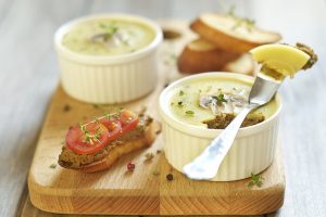 Chicken liver pate with mushrooms and thyme