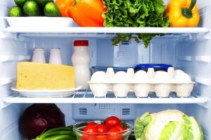 Refrigerator full of food
