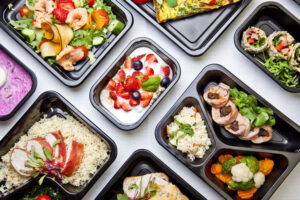 Catering,Food,With,Healthy,Balanced,Diet,Delicious,Lunch,Box,Boxed
