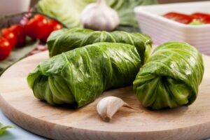 Cabbage,Stuffed,With,Rice,And,Meat,On,Plate